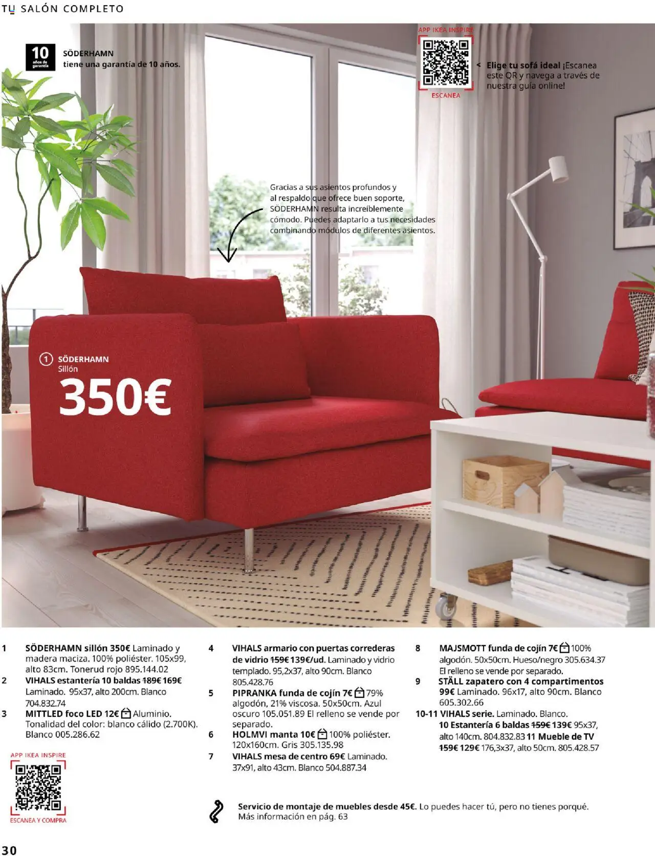 Catálogo IKEA Salones │ válido desde el 17.02.2025 | Página: 30 | Productos: Manta, Funda, Funda de cojín, Mesa