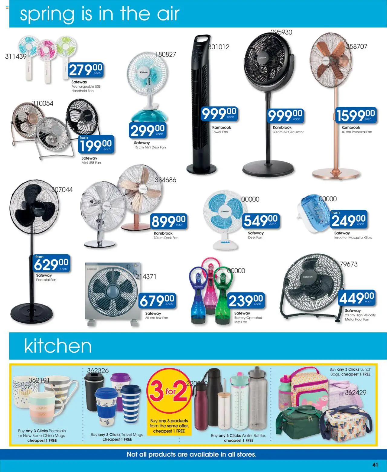 New Clicks catalogue – valid from 23.09.2025 | Page: 41 | Products: Desk, Pedestal, Box, Floor fan