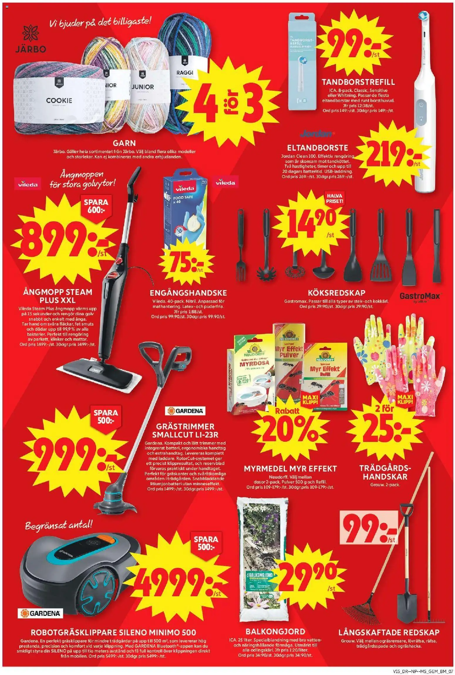 ICA Maxi reklamblad aktuell från 06.04.2026 | Sida: 10 | Produkter: Trimmer, Gem, Gräsklippare, Galler