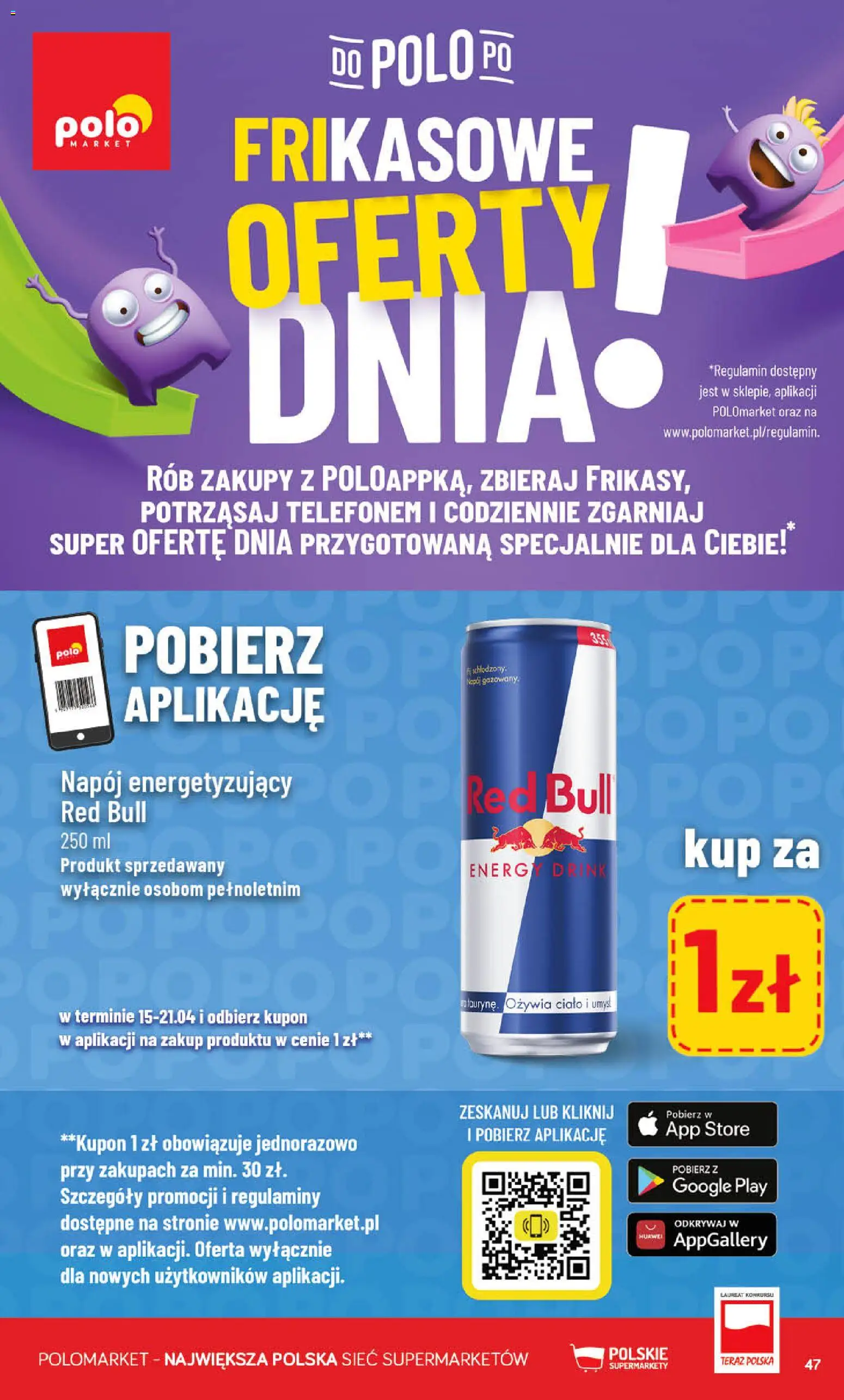 POLOmarket gazetka od 15.04.2026 | Strona: 47 | Produkty: Red bull