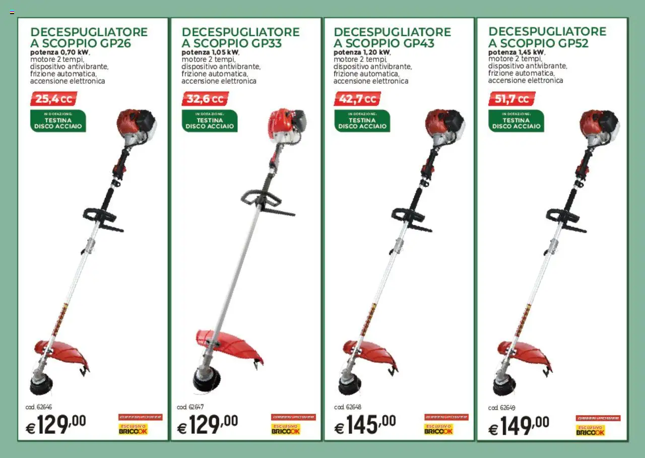 Volantino Brico OK del 03.03.2025 | Pagina: 4 | Prodotti: Decespugliatore, Disco