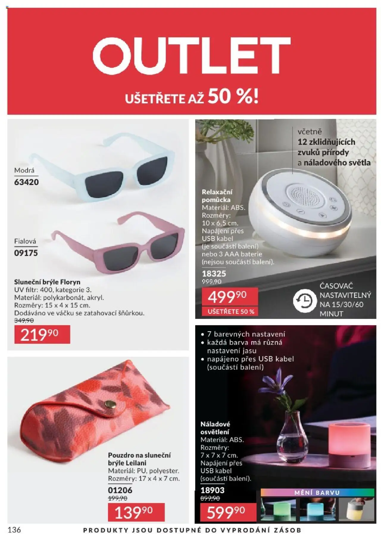Avon katalog 8/2025 od 31.07.2025 | Strana: 136 | Produkty: Brýle, Kabel, USB, Časovač