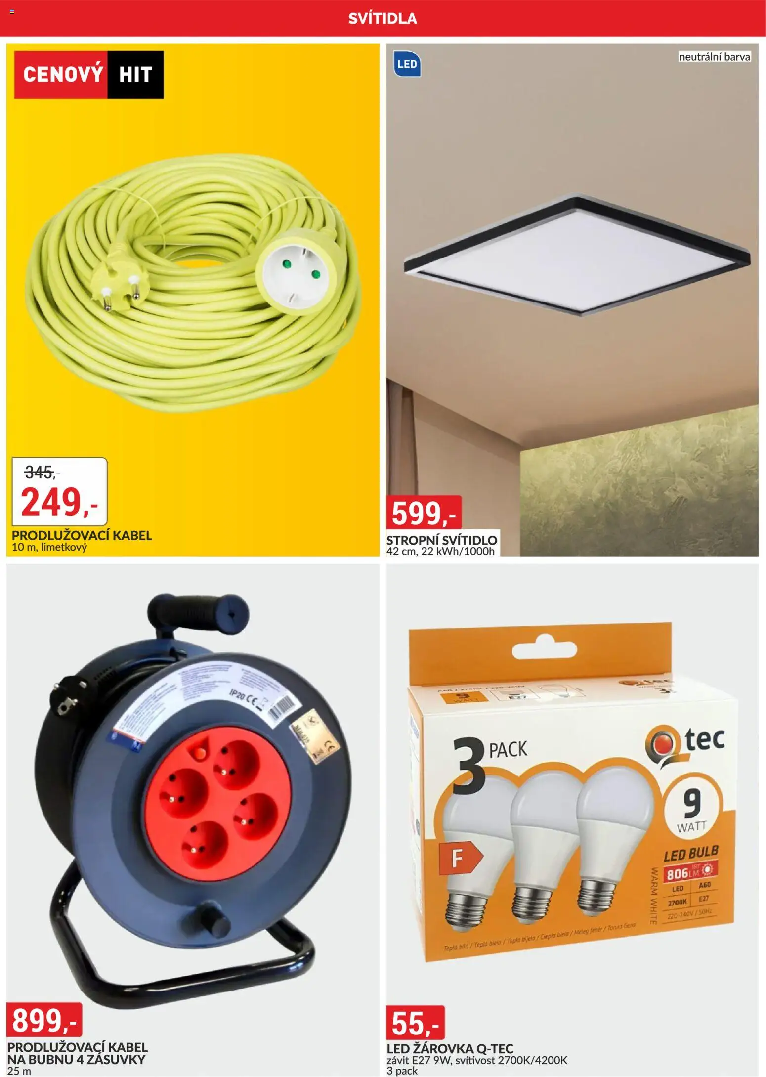 BAUMAX leták od 01.03.2026 | Strana: 46 | Produkty: Kabel, Prodlužovací kabel, LED