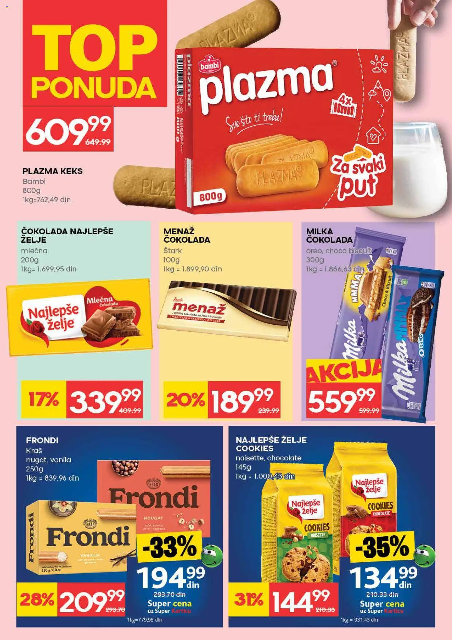 Roda katalog - važi od 26.02.2026 | Strana: 20 | Proizvode: Milka, Sto, Plazma, Čokolada