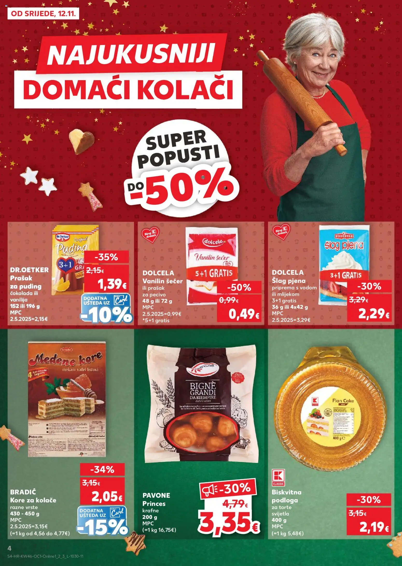 Kaufland HR akciós ujság - amely érvényes a következő dátumtól: 12.11.2025 | Oldal: 4 | Termékek: Puding