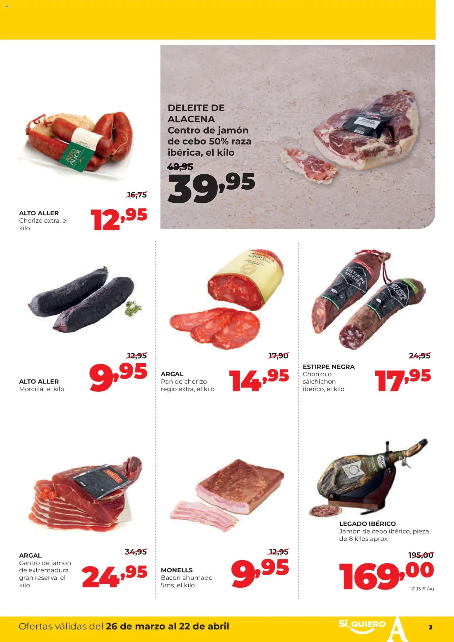 Alimerka folleto Asturias │ válido desde el 26.03.2026 | Página: 3 | Productos: Pan, Jamón