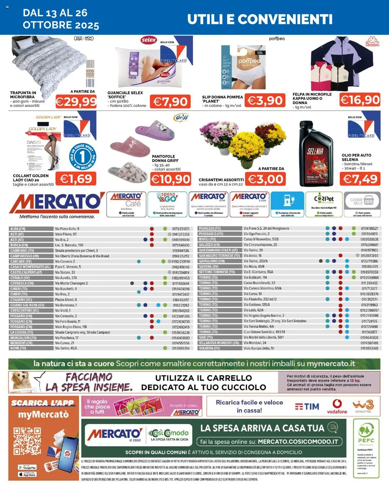 Volantino Mercatò del 13.10.2025 | Pagina: 20 | Prodotti: Trapunta, Carrello, Crisantemi, Guanciale
