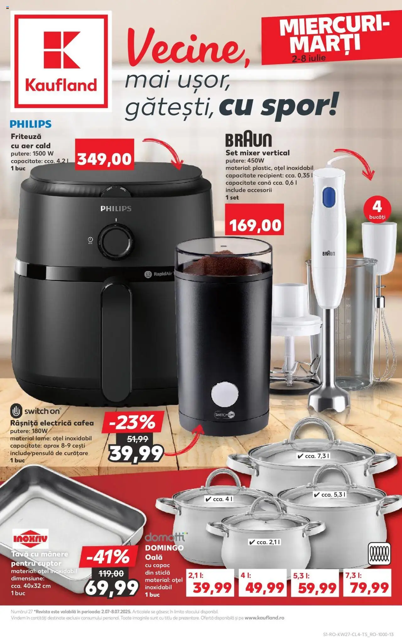 Catalog Kaufland - Iaşi Nonfood – valabil de la 02.07.2025 | Pagină: 1 | Produse: Cuptor, Oală, Friteuză, Cafea