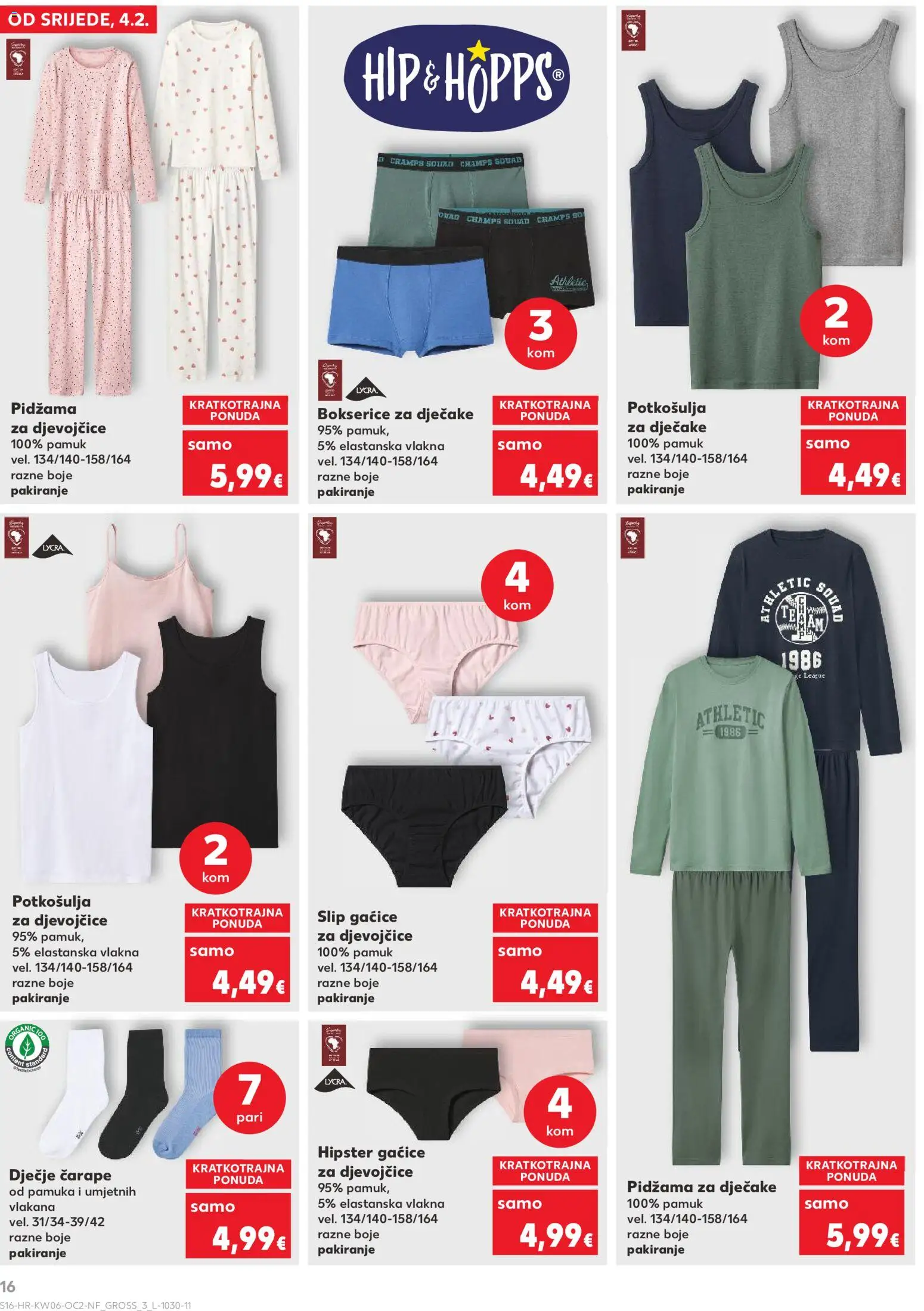 Kaufland katalog | vrijedi od 04.02.2026 | Stranica: 16 | Proizvodi: Gaćice, Čarape, Pidžama, Bokserice
