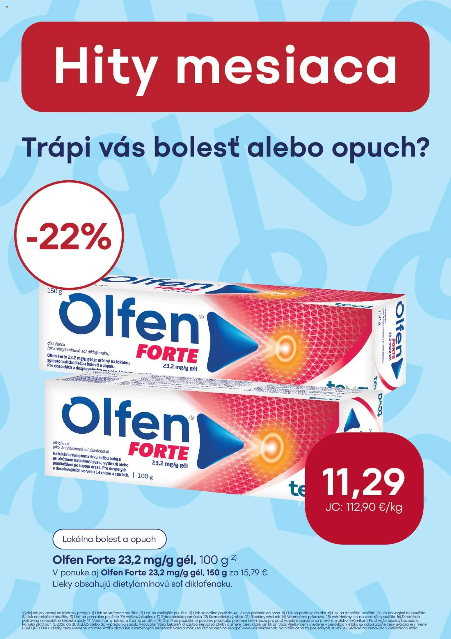 Nové Vaša lekáreň akcie – leták je platný od 01.03.2026 | Strana: 17 | Produkty: Soľ