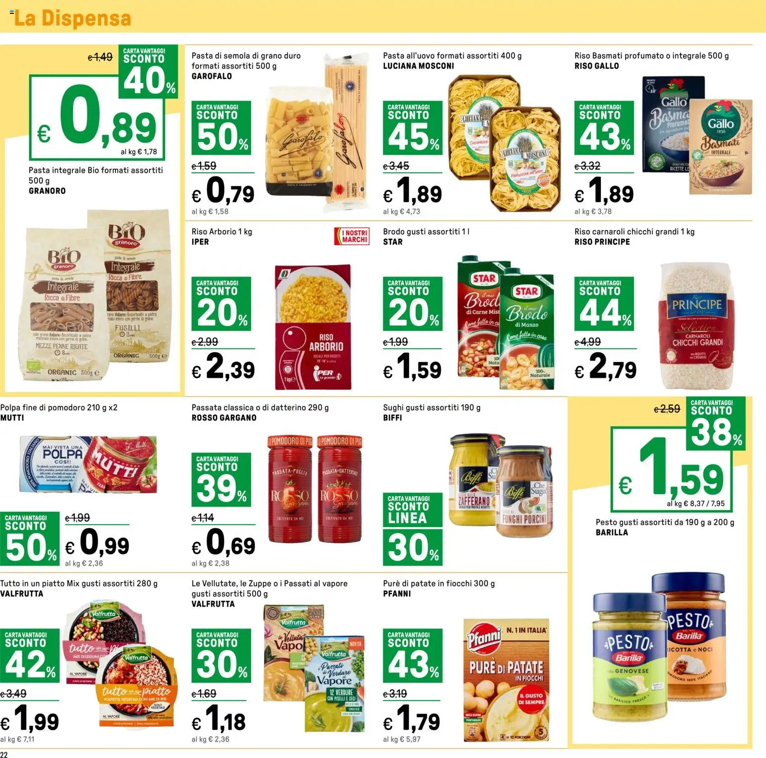 Volantino Iper del 05.03.2026 | Pagina: 22 | Prodotti: Patate, Basilico, Fusilli, Penne