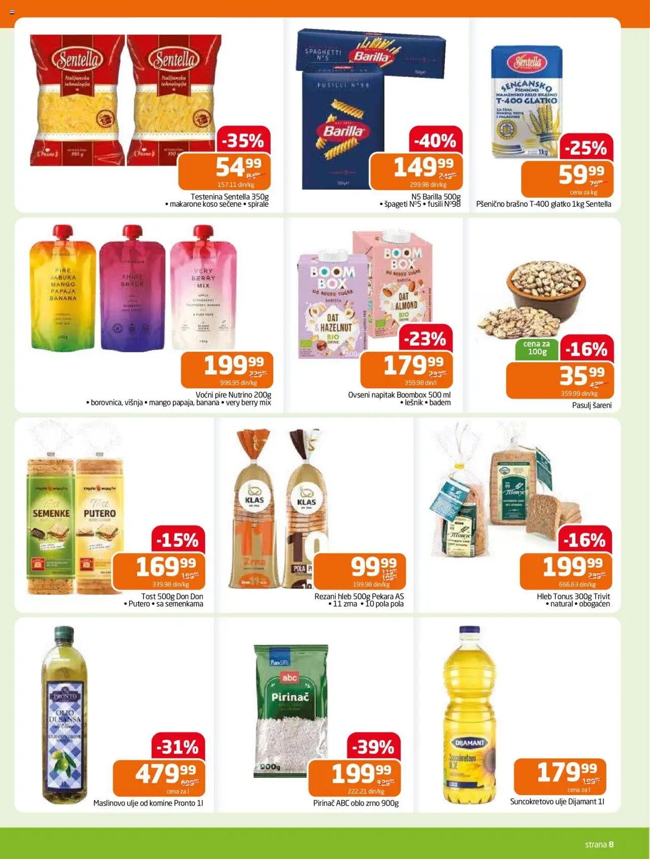 Gomex katalog - važi od 13.08.2025 | Strana: 8 | Proizvode: Testenina, Brašno, Špageti, Hleb
