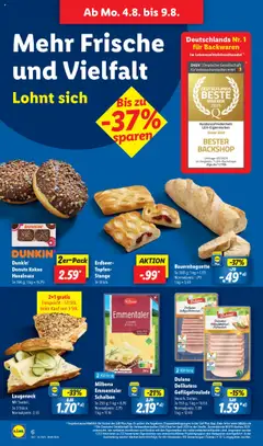 Lidl Prospekt München - gültig ab dem 04.08.2025 | Seite: 12 | Produkte: Donuts, Brot, Hahnchenbrust