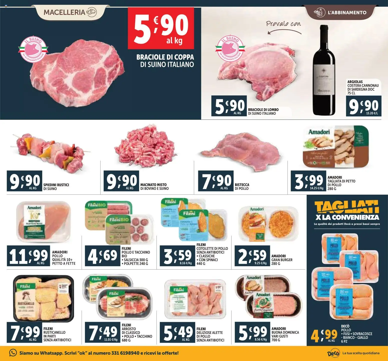 Volantino Decò del 20.11.2025 | Pagina: 5 | Prodotti: Bovino, Pollo, Suino, Rustici