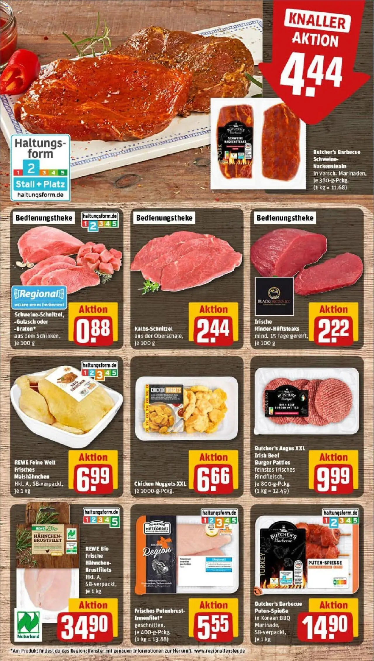 Rewe prospekt Hannover	 - gültig ab dem 22.06.2025 | Seite: 8 | Produkte: Nackensteaks, Hahnchen, Burger, Gulasch
