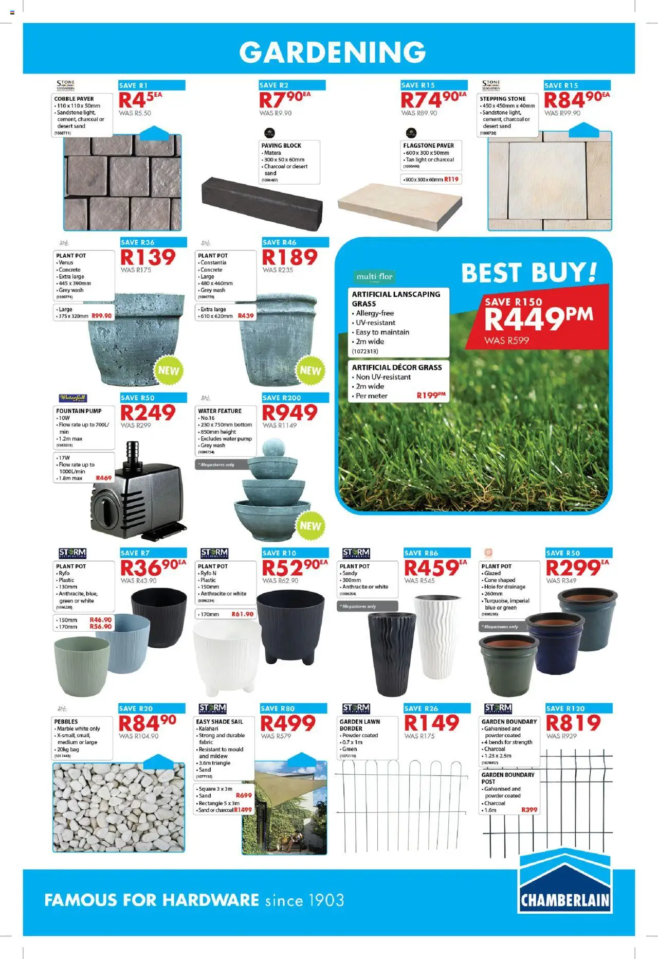 Chamberlain Spring Into Gardening │ valid from 04.08.2025 | Page: 3 | Products: Bag, Light, Powder, Water