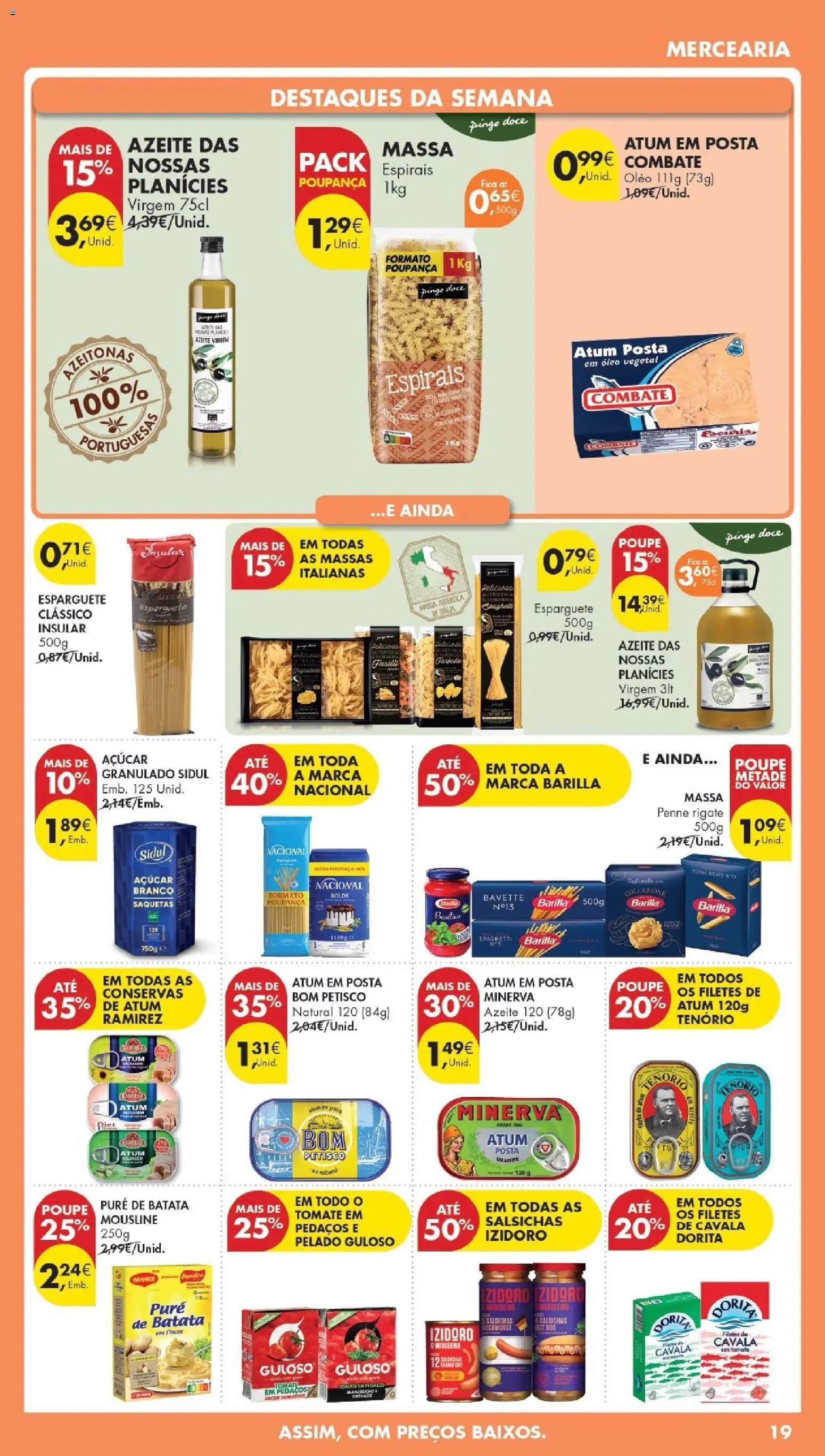 Pingo Doce Poupe Esta Semana Madeira │ válido de 07.04.2026 | Página: 19 | Produtos: Atum, Esparguete, Açúcar, Tomate