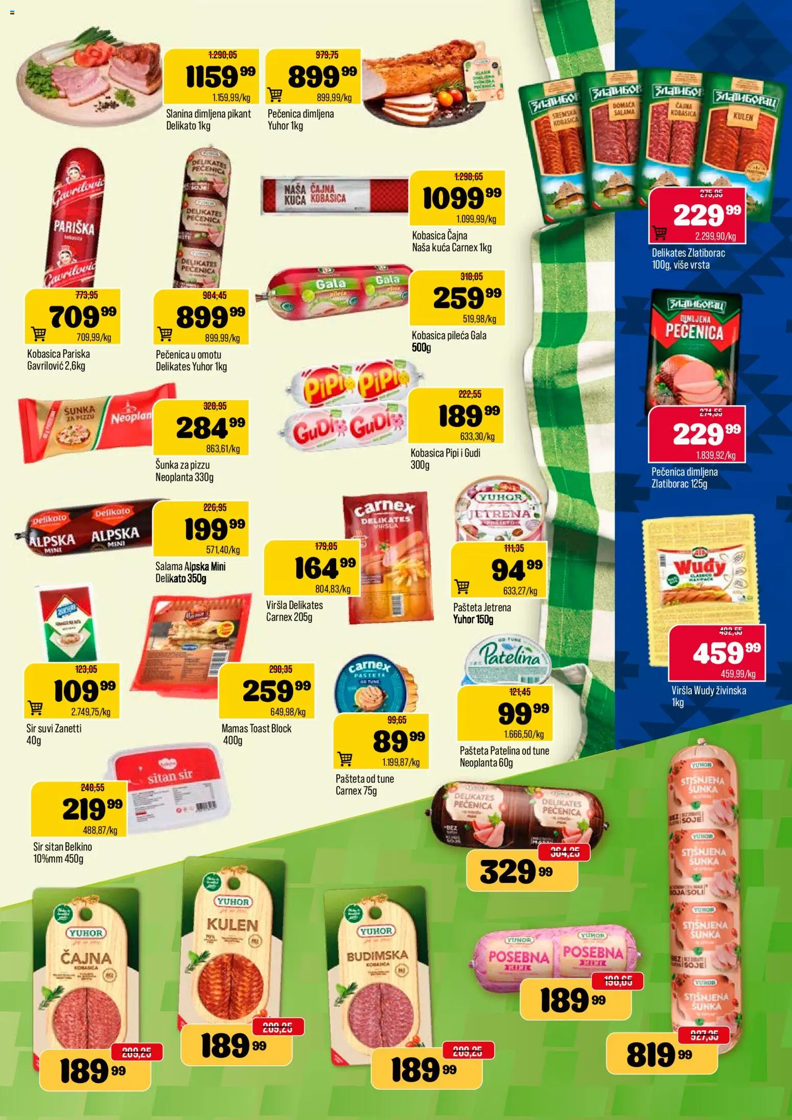 Podunavlje katalog - važi od 17.12.2025 | Strana: 5 | Proizvode: Šunka, Slanina, Kobasica, Pašteta