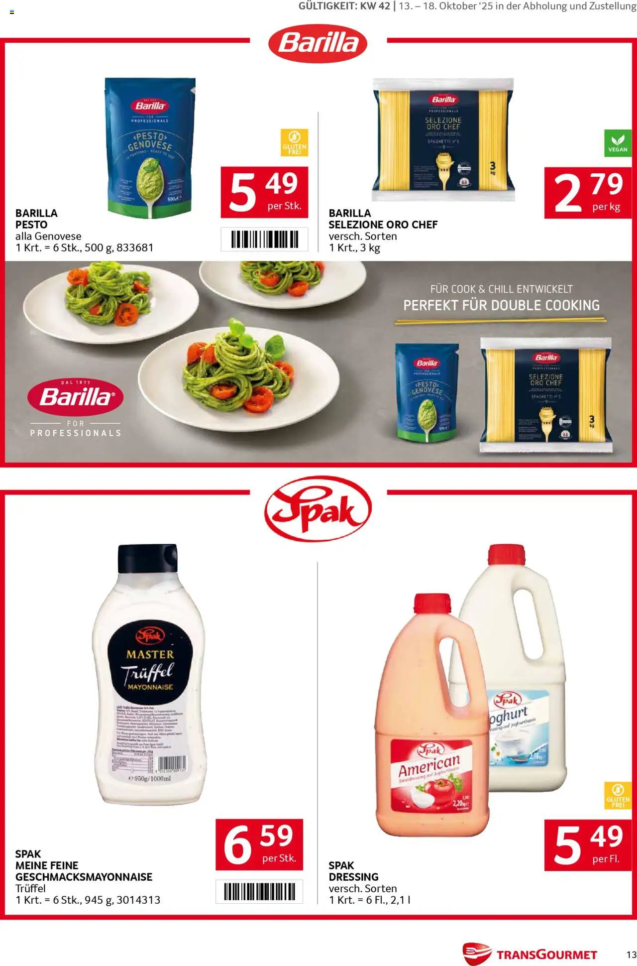 Transgourmet Eröffnungs Festwoche gültig ab 13.10.2025 | Seite: 13 | Produkte: Mayonnaise, Hajdina liszt