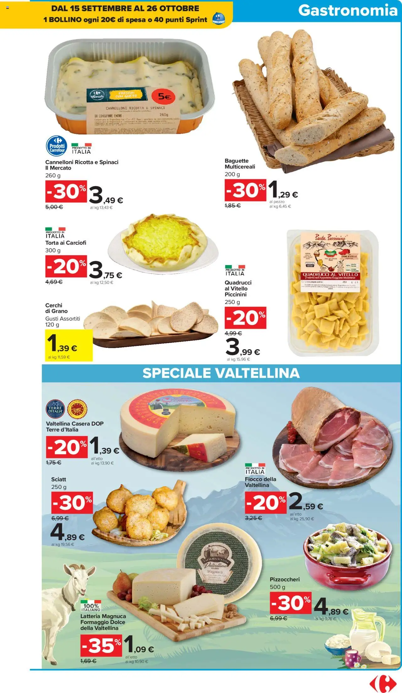 Volantino Carrefour del 10.10.2025 | Pagina: 7 | Prodotti: Uova, Spinaci, Vitello, Ricotta