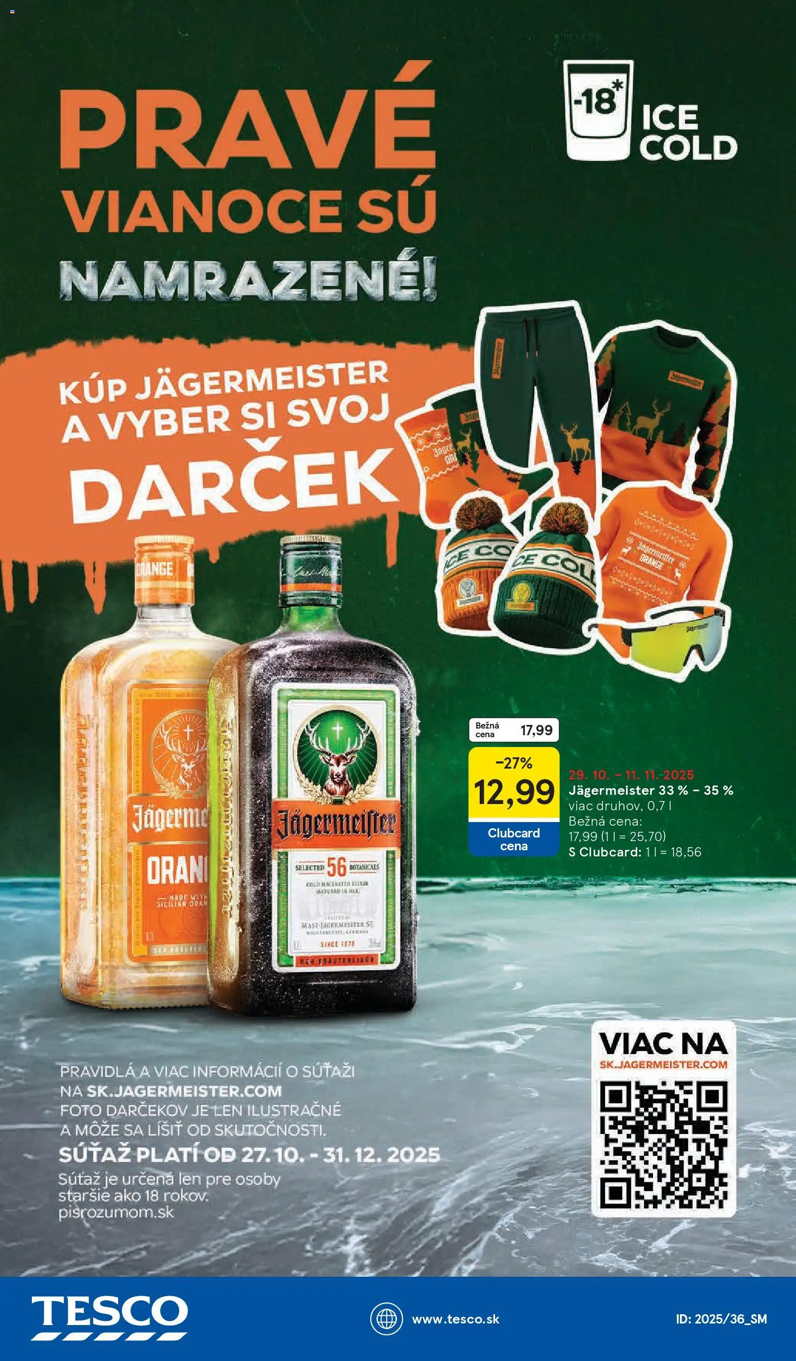 Nové Tesco akcie – leták je platný od 29.10.2025 | Strana: 25 | Produkty: Jägermeister