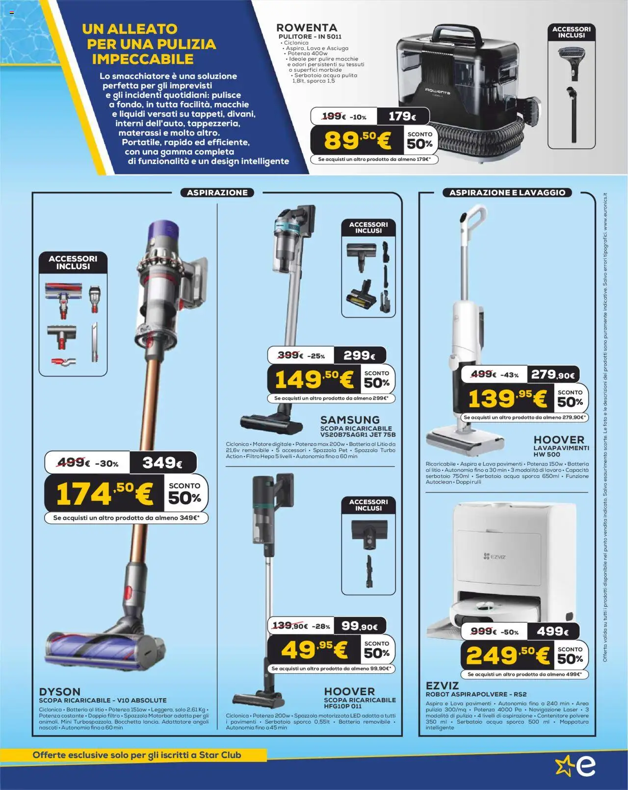 Volantino Euronics del 05.06.2025 | Pagina: 7 | Prodotti: Robot aspirapolvere, Scopa, Adattatore, Robot