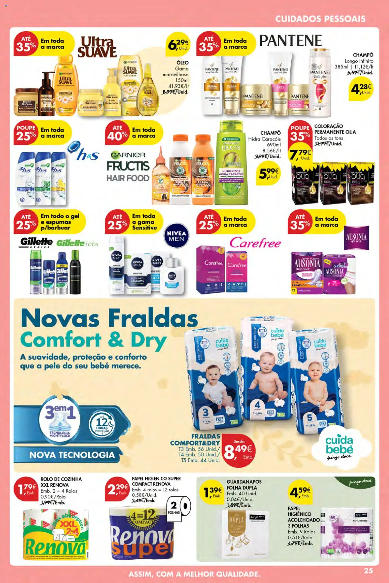 Pingo Doce Poupe Esta Semana Açores │ válido de 13.11.2025 | Página: 25 | Produtos: Papel higiénico, Fraldas, Guardanapos, Óleo