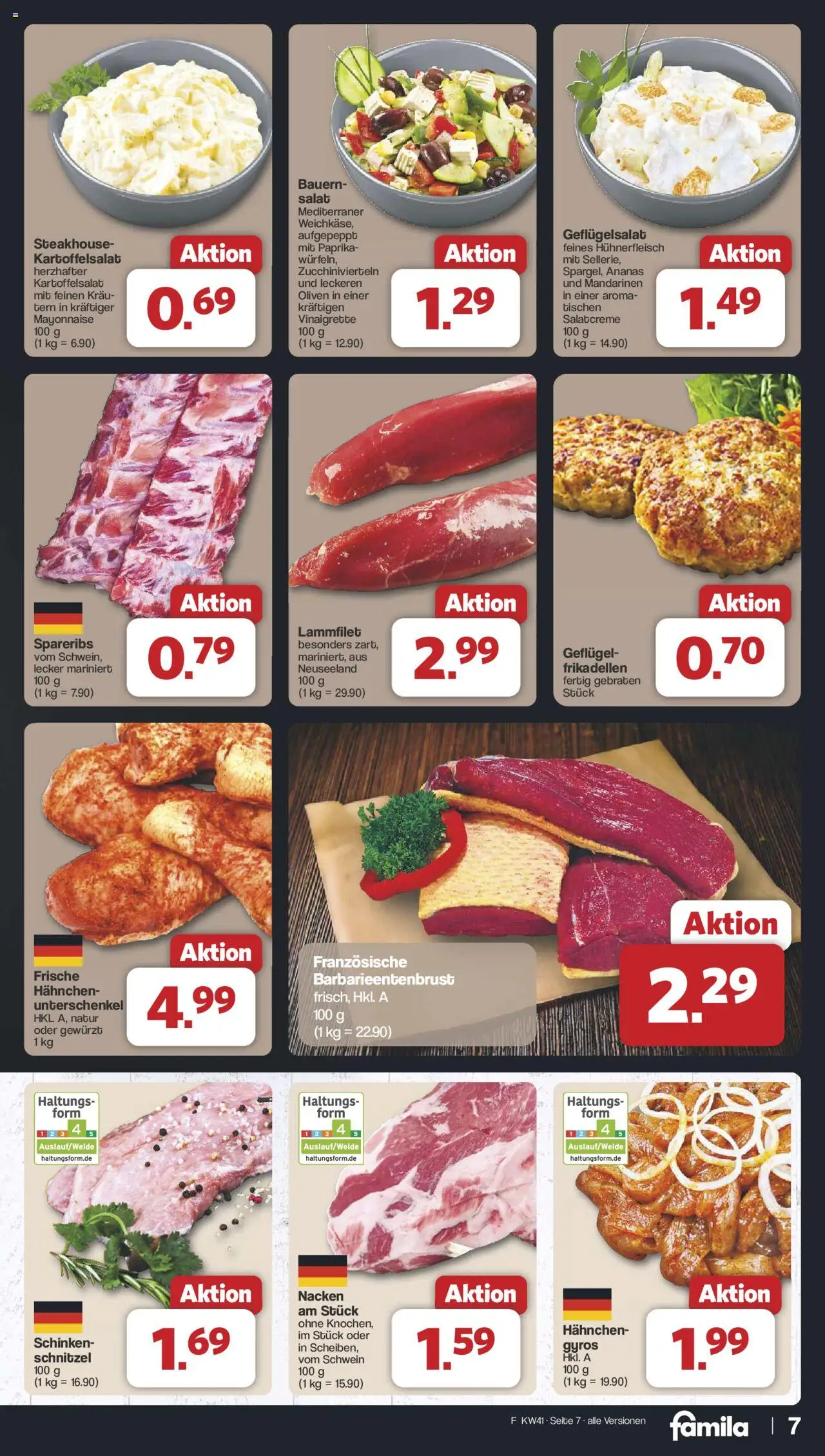 Famila Nordwest Prospekt 	 – gültig ab 06.10.2025 | Seite: 7 | Produkte: Ananas, Gyros, Mayonnaise, Salat