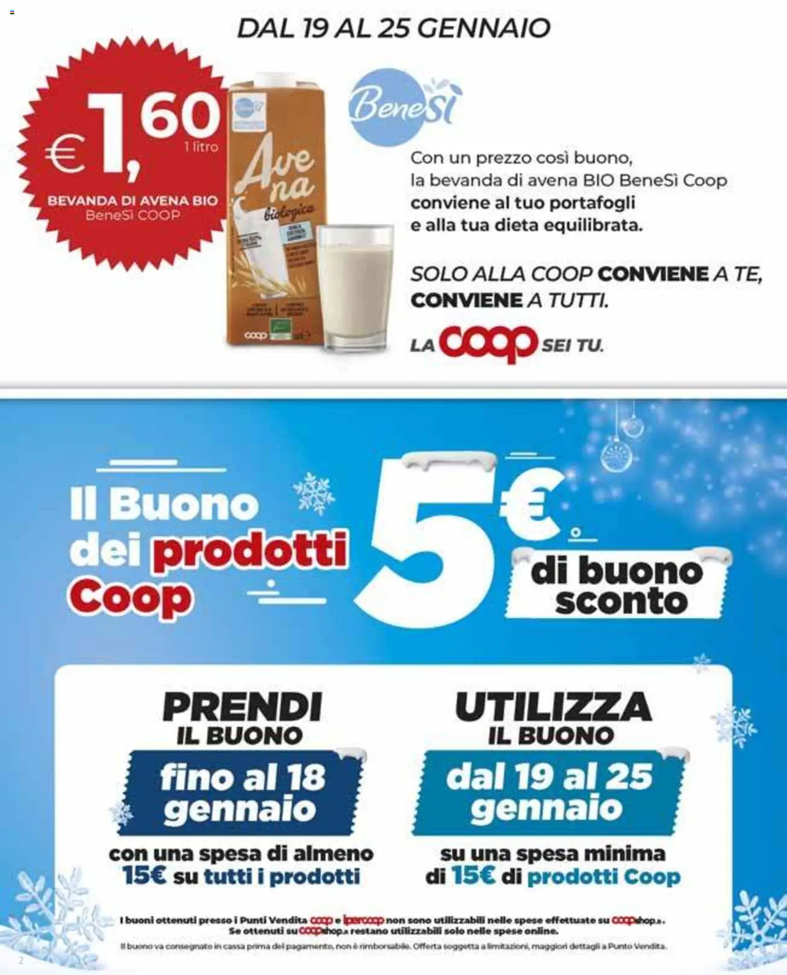 Volantino Ipercoop del 15.01.2026 | Pagina: 2 | Prodotti: Bevanda di avena