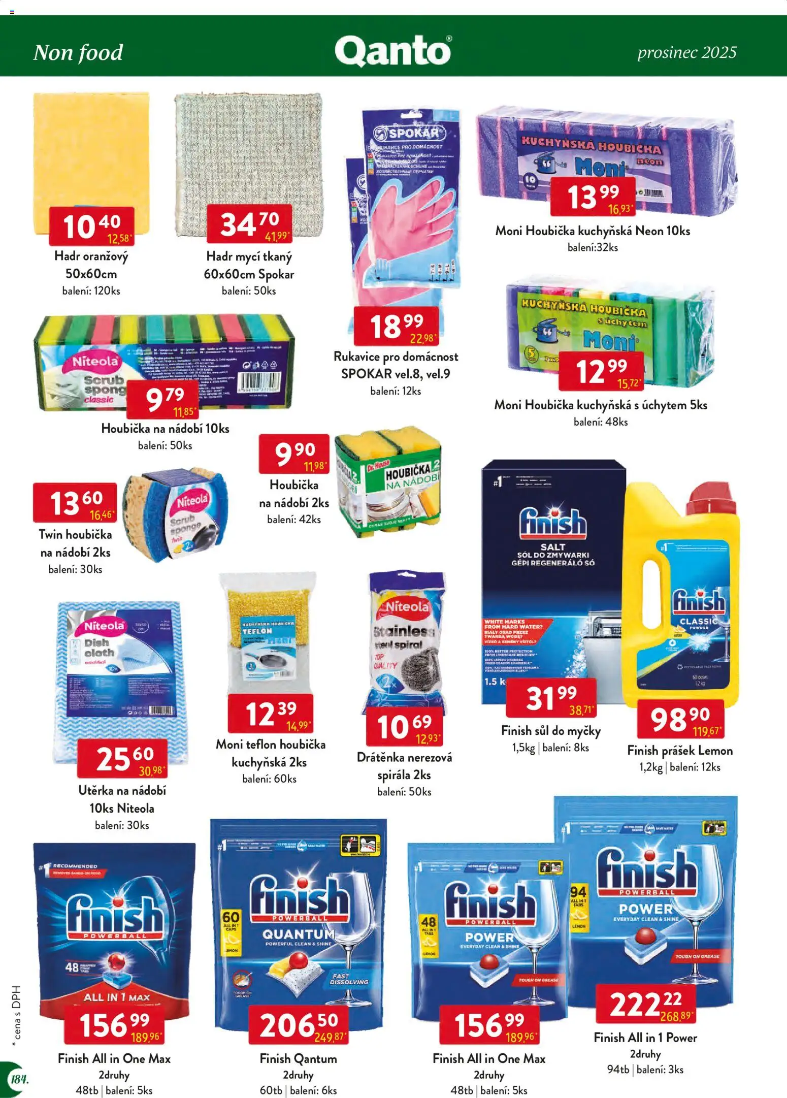 Astur & Qanto leták - Velkoobchod 12/2025 od 01.12.2025 | Strana: 184 | Produkty: Finish, Houbička, Rukavice, Nehty