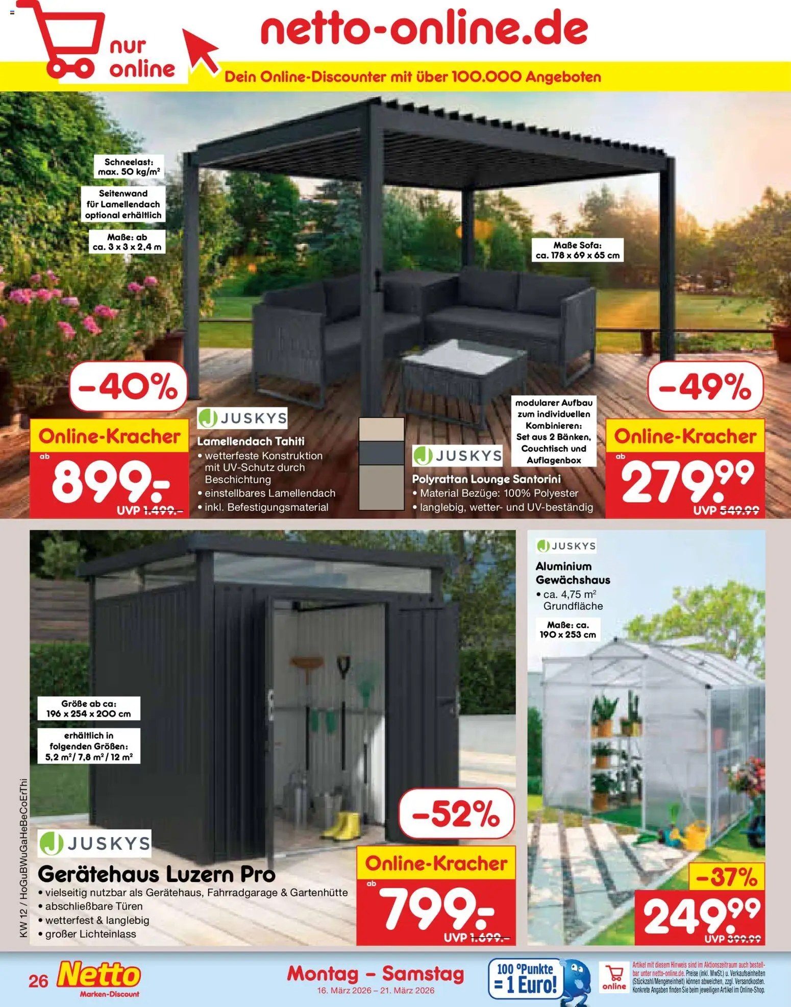 Netto Marken-Discount Prospekt 	 – gültig ab 16.03.2026 | Seite: 44 | Produkte: Sofa, Couchtisch