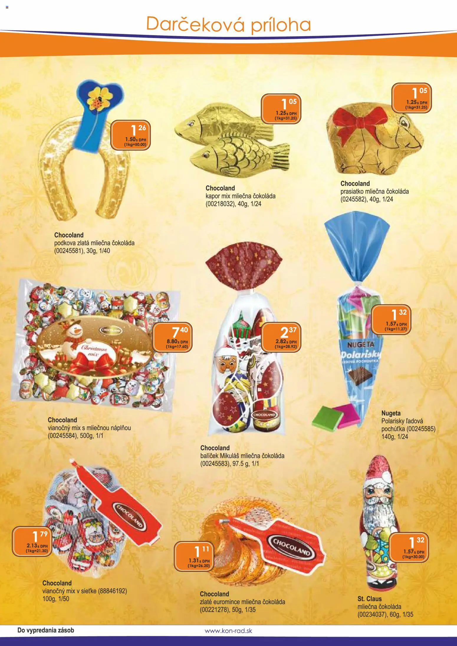 Nové KON - RAD akcie – leták je platný od 01.12.2025 | Strana: 5 | Produkty: Čokoláda