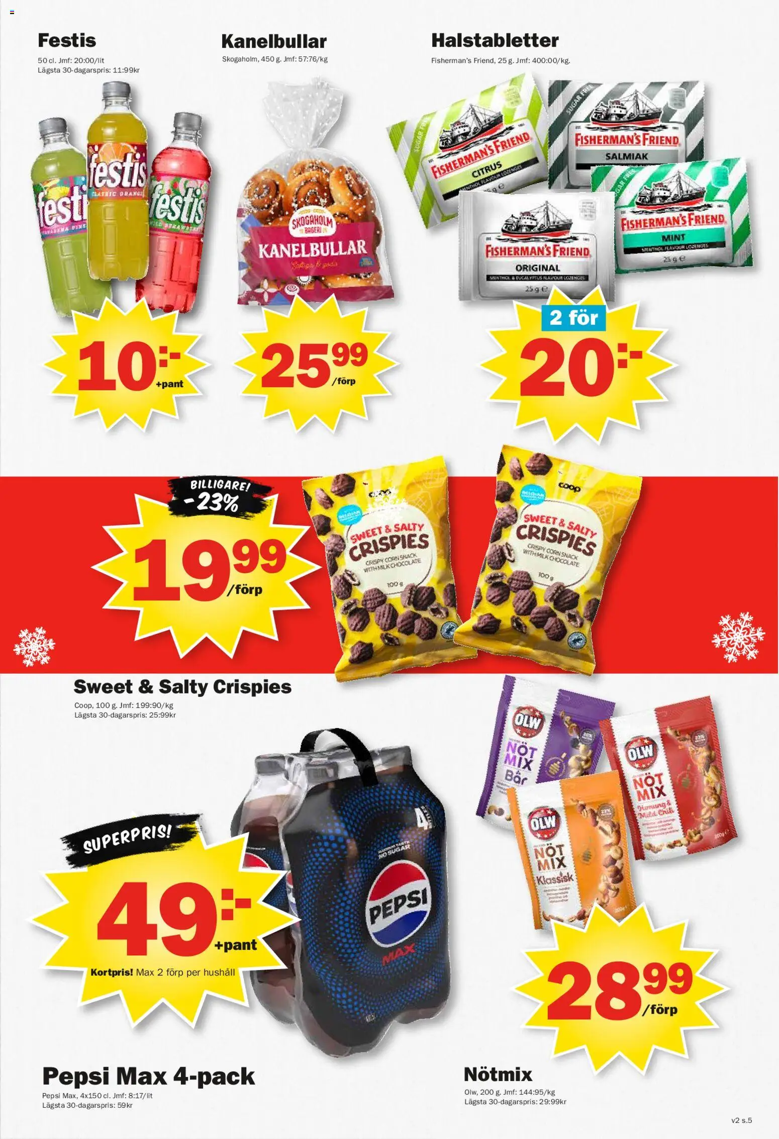 Pekås reklamblad aktuell från 05.01.2026 | Sida: 5 | Produkter: Halstabletter, Pepsi, Chili