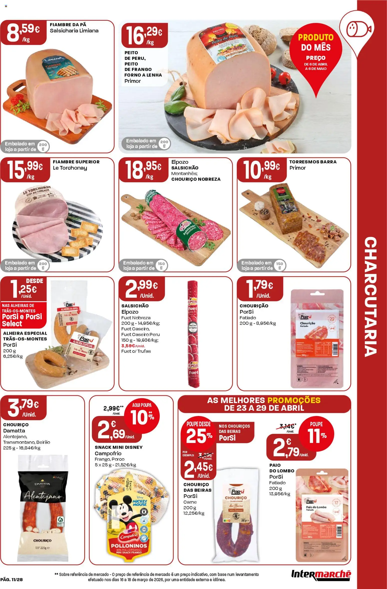 Intermarché Folheto Contact │ válido de 23.04.2026 | Página: 11 | Produtos: Frango, Peru, Base, Chouriço