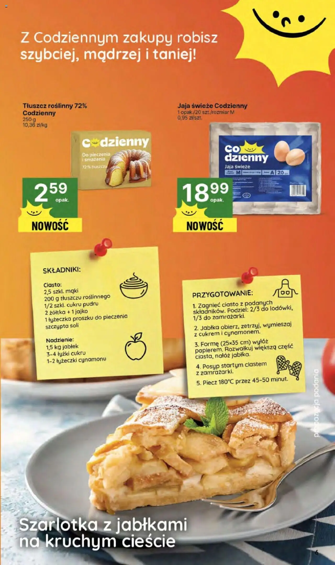 Delikatesy Centrum Gazetka od 09.10.2025 | Strona: 6 | Produkty: Ciasto, Jabłka, Jaja