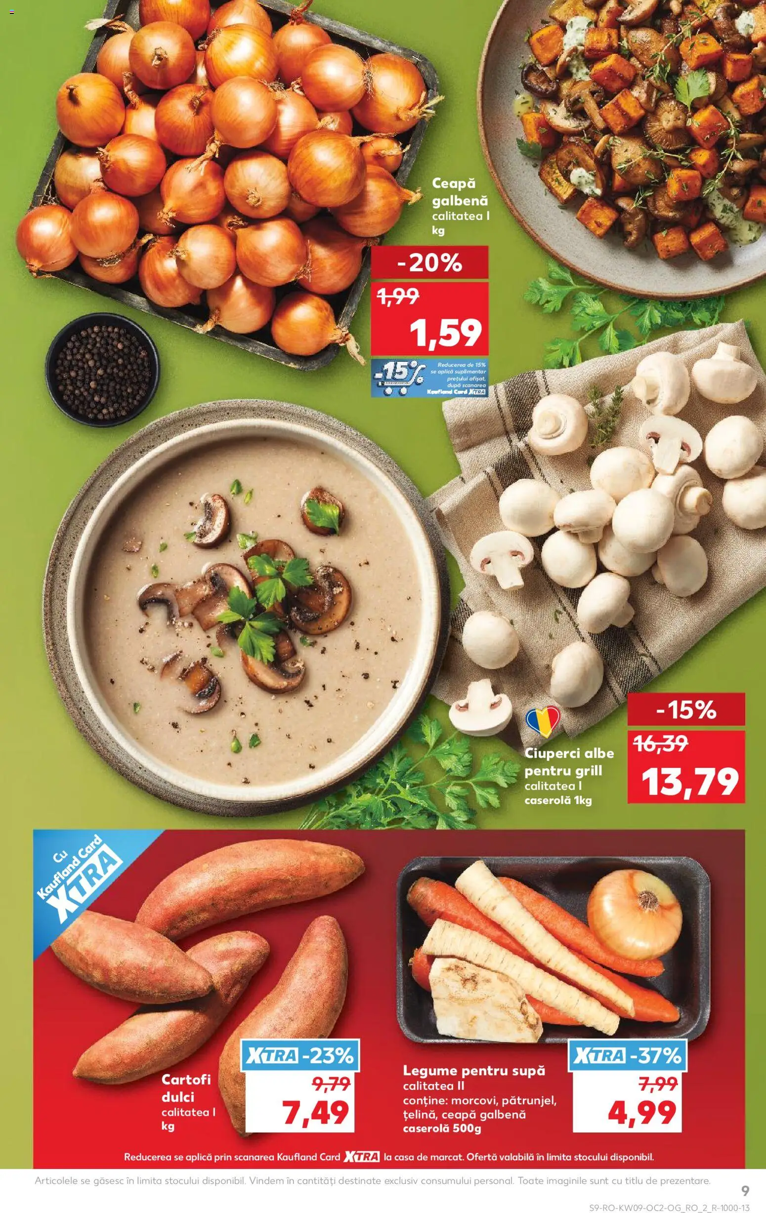 Noul catalog Kaufland – valabil de la 25.02.2026 | Pagină: 9 | Produse: Grill, Taneli organik hardal, Ciuperci, Cartofi