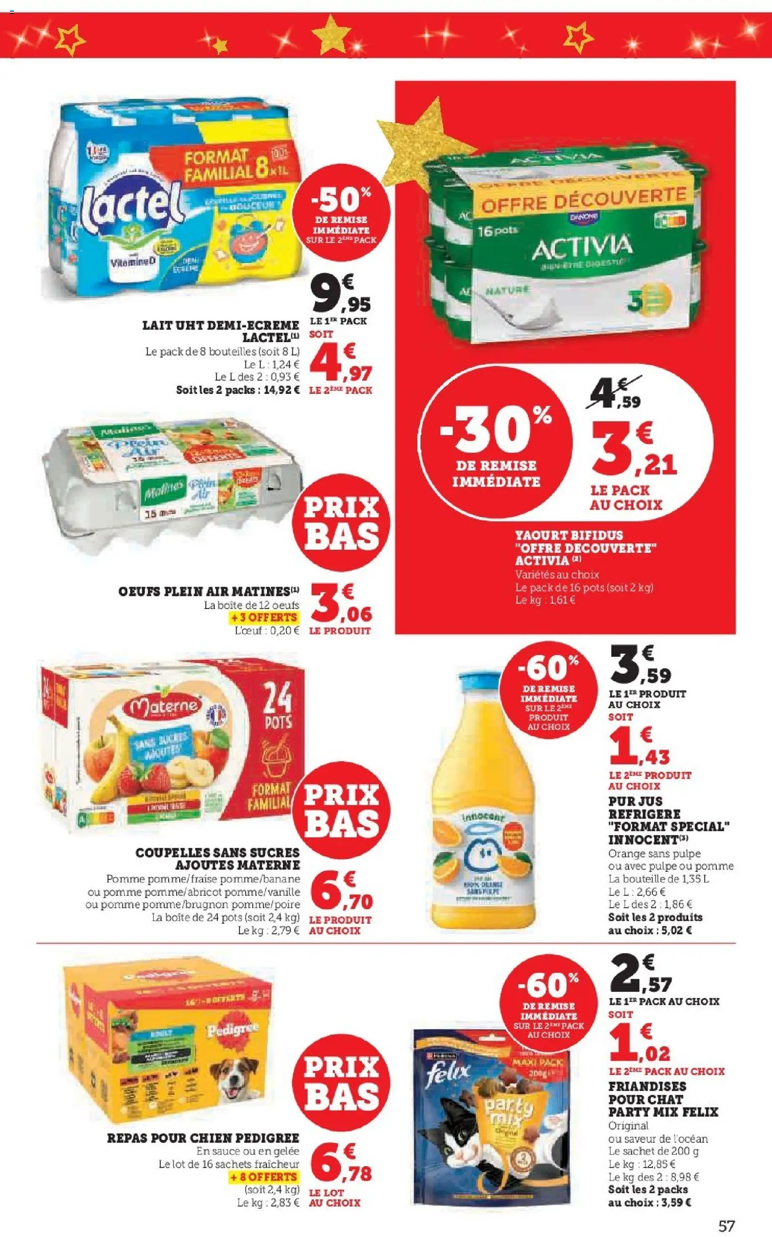 {H1} | Page: 57 | Produits: Lait, Yaourt, Jus, Gelée