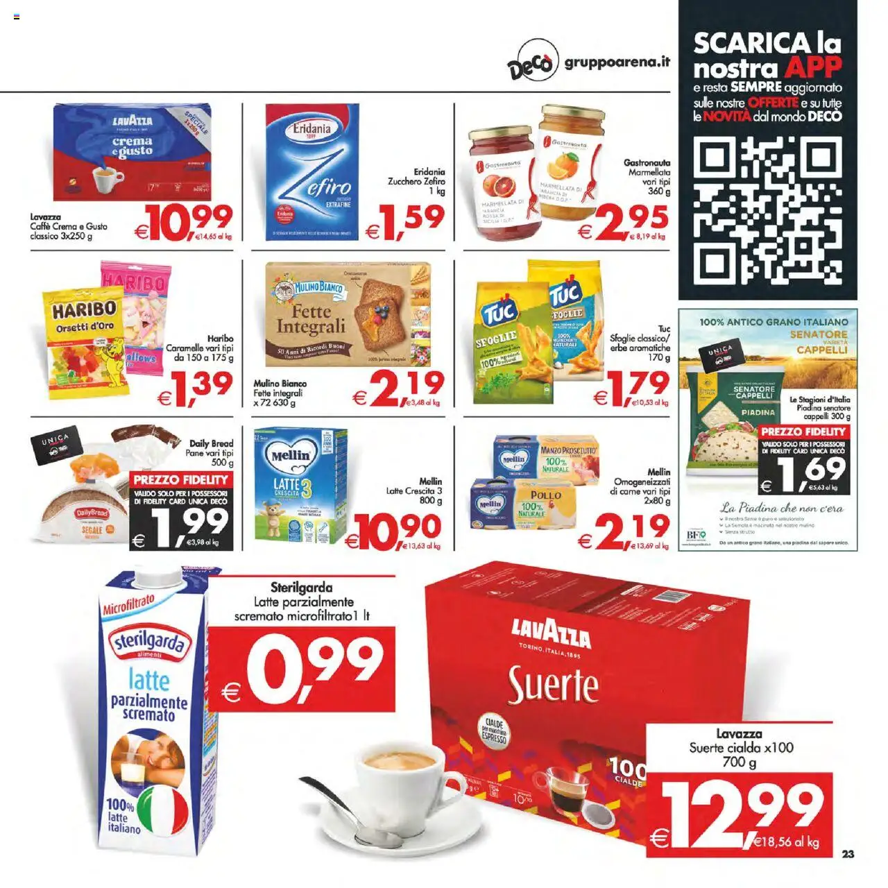 Volantino Decò del 22.08.2025 | Pagina: 23 | Prodotti: Manzo, Arancia, Marmellata, Lavazza