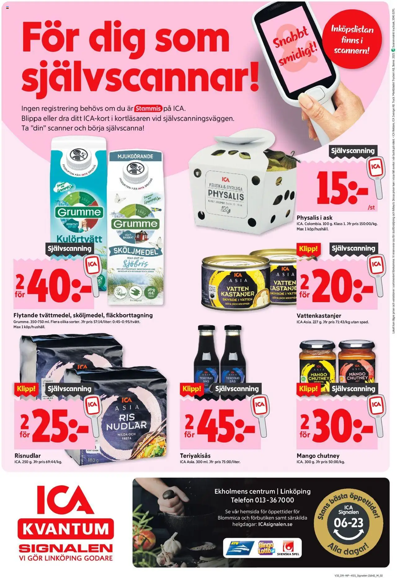 ICA Kvantum reklamblad aktuell från 11.08.2025 | Sida: 10 | Produkter: Sköljmedel, Te, Mango, Spel