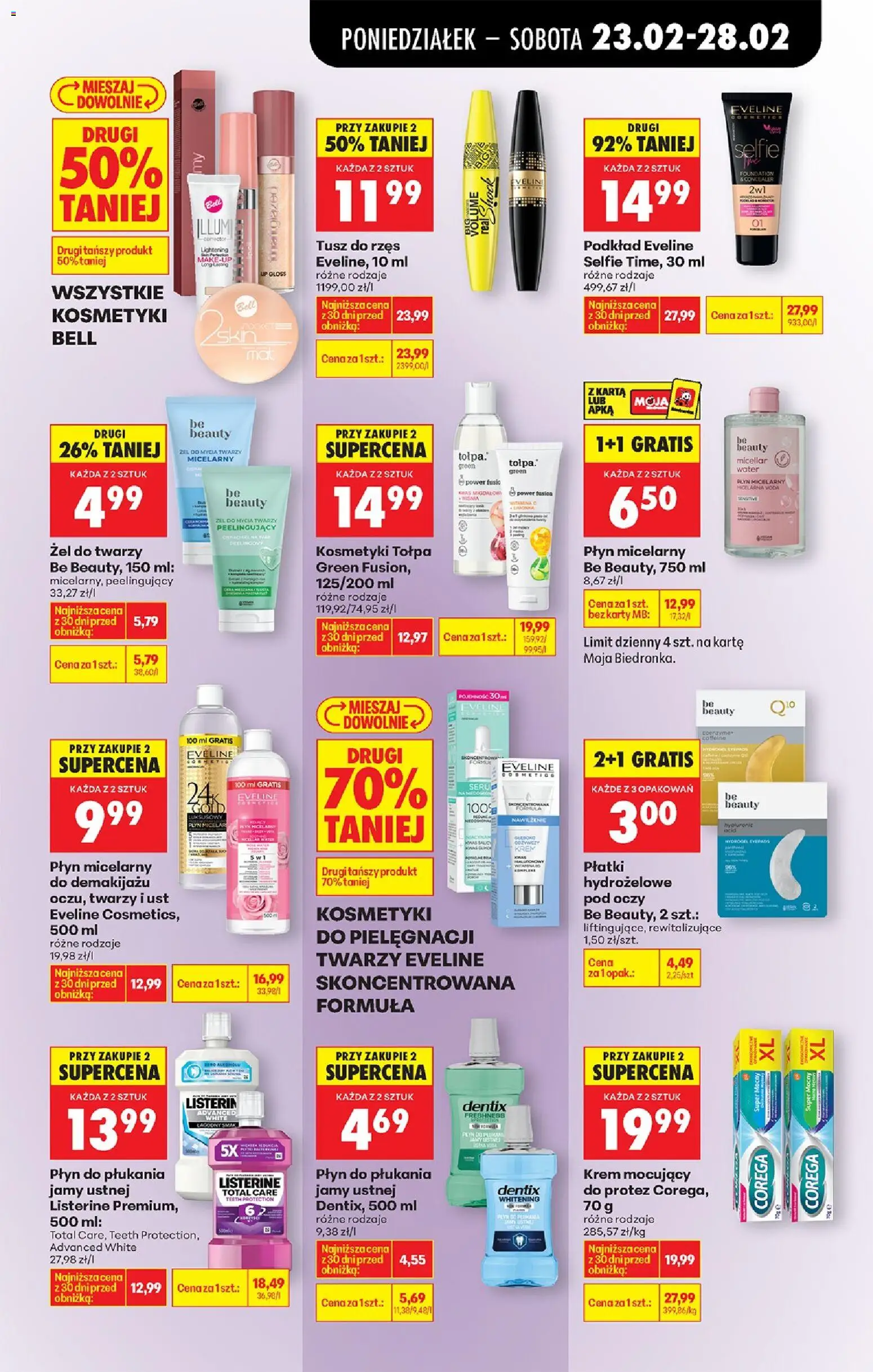 Biedronka Polsko leták od 23.02.2026 | Strana: 67 | Produkty: Corega, Makeup, Krém, Listerine