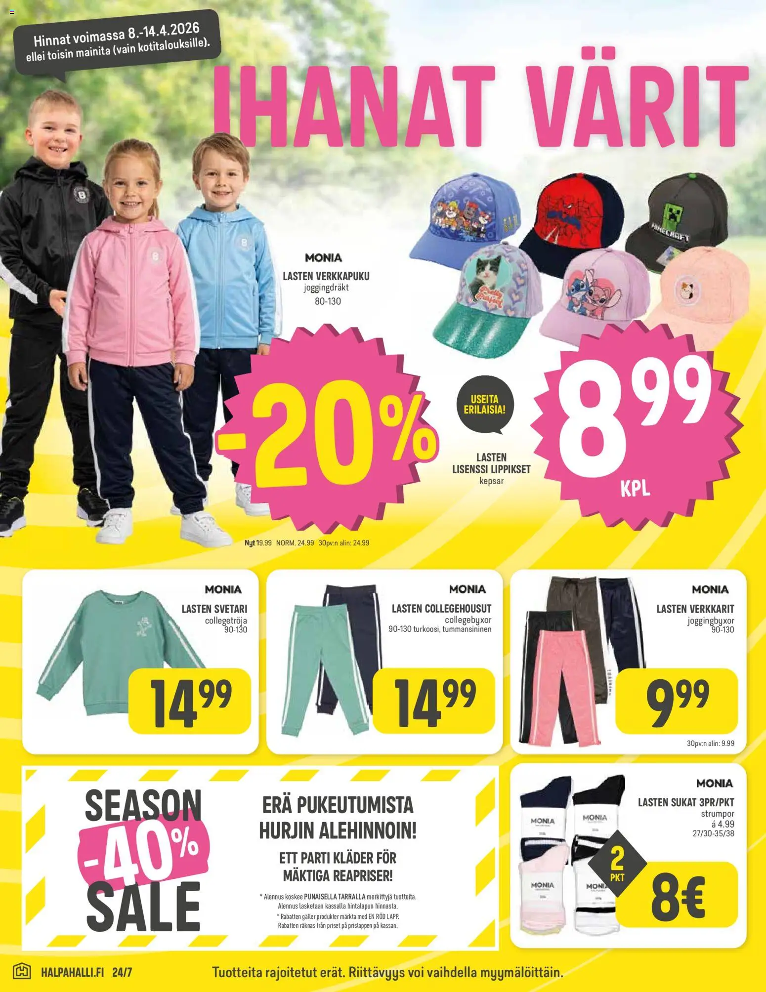 Halpa Halli tarjoukset – voimassa 08.04.2026 alkaen | Sivu: 10 | Tuotteet: Sukat