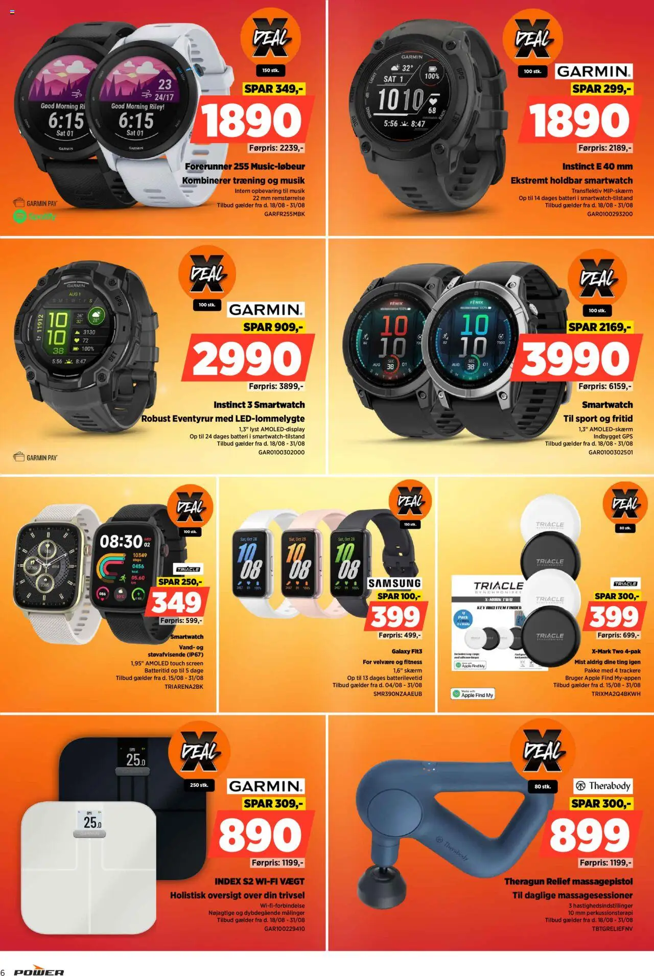 Power Tilbudsavis gyldig fra 22.08.2025 | Side: 6 | Produkter: Skærm, GPS, Batteri, Smartwatch