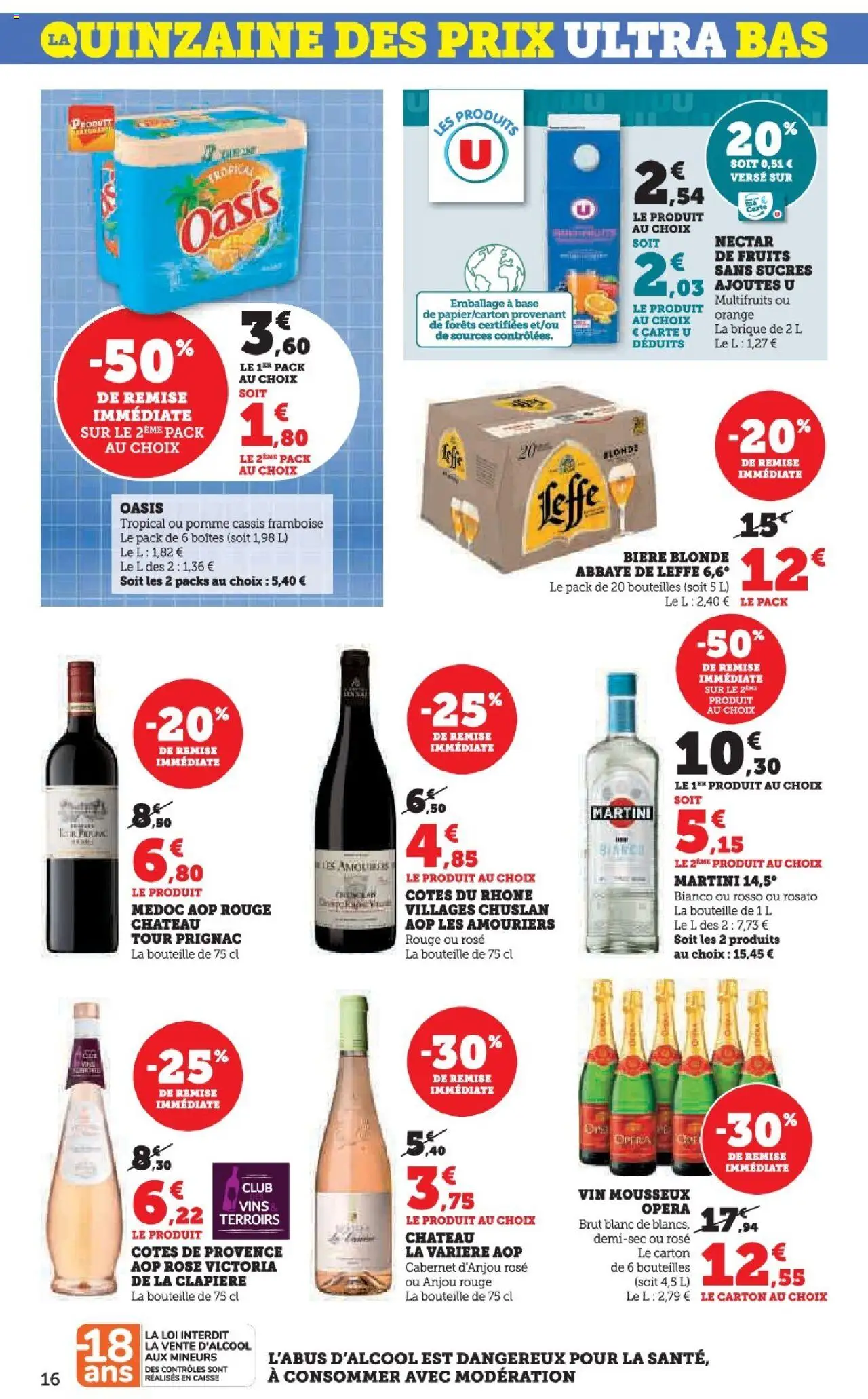  | Page: 16 | Produits: Vin mousseux, Martini, Vin, Bière