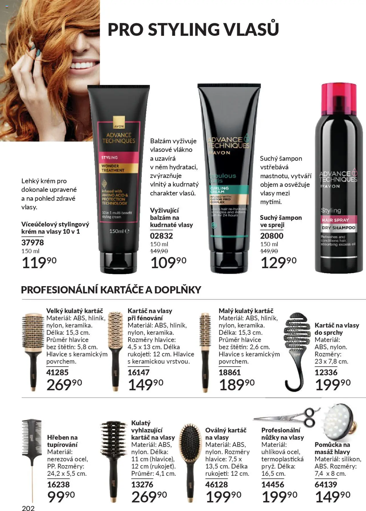 Avon katalog 9/2025 od 01.09.2025 | Strana: 204 | Produkty: Nůžky, Krém, Hřeben, Kartáč
