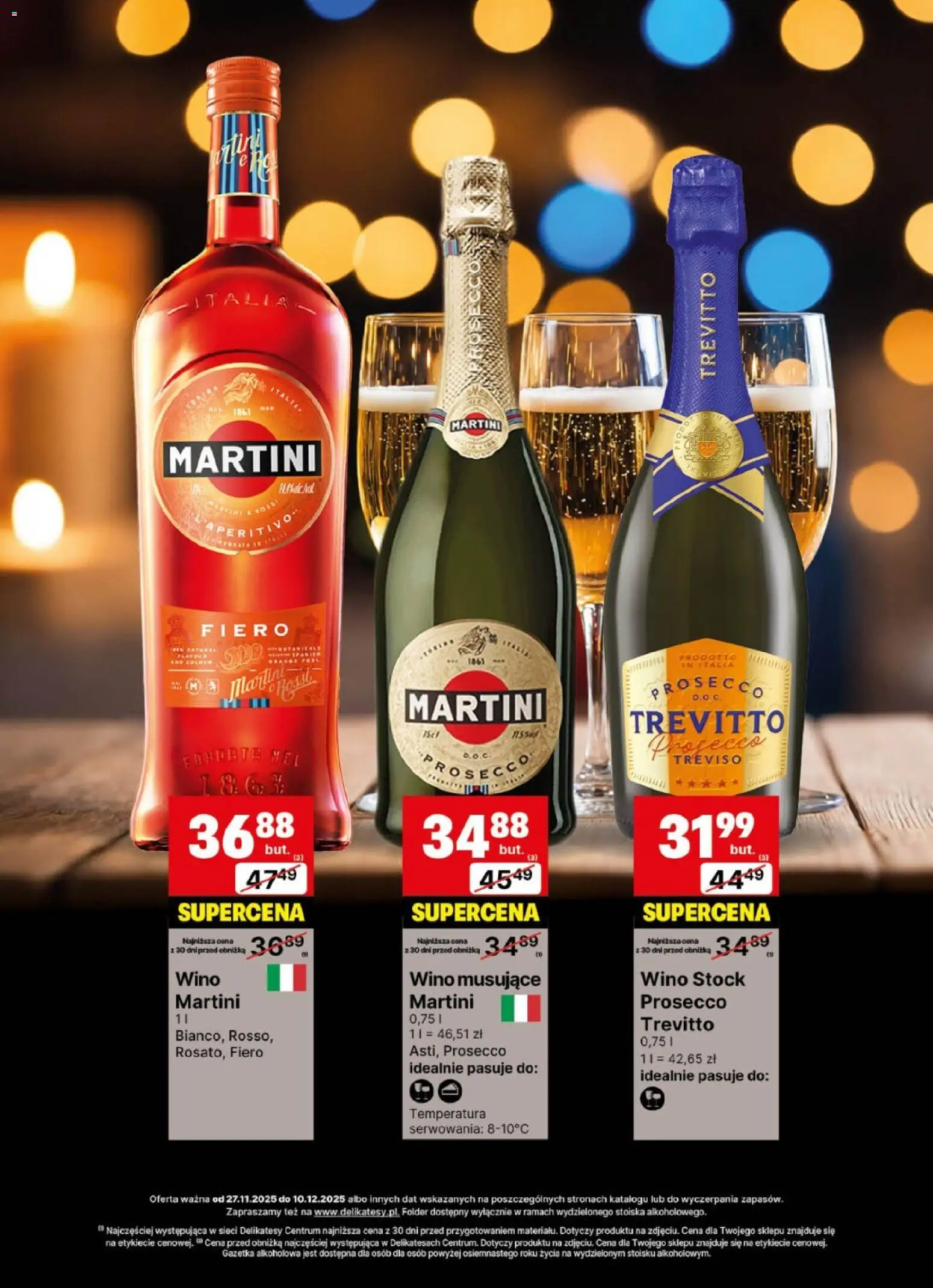 Delikatesy Centrum Gazetka - DeliBarek od 27.11.2025 | Strona: 8 | Produkty: Martini, Martini prosecco, Wino, Prosecco