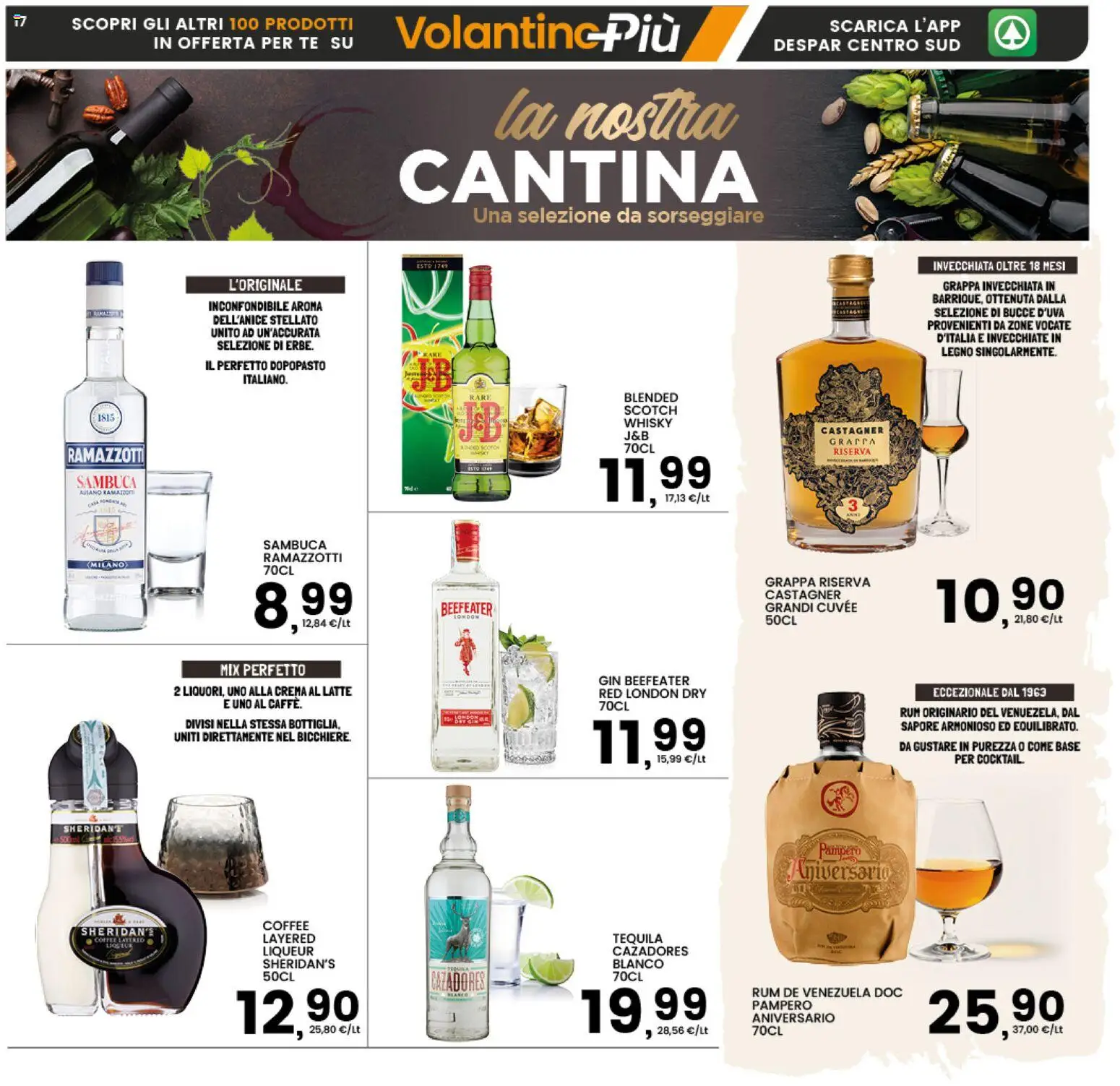 Volantino Interspar del 17.11.2025 | Pagina: 17 | Prodotti: Gin, Whisky, Latte, Grappa