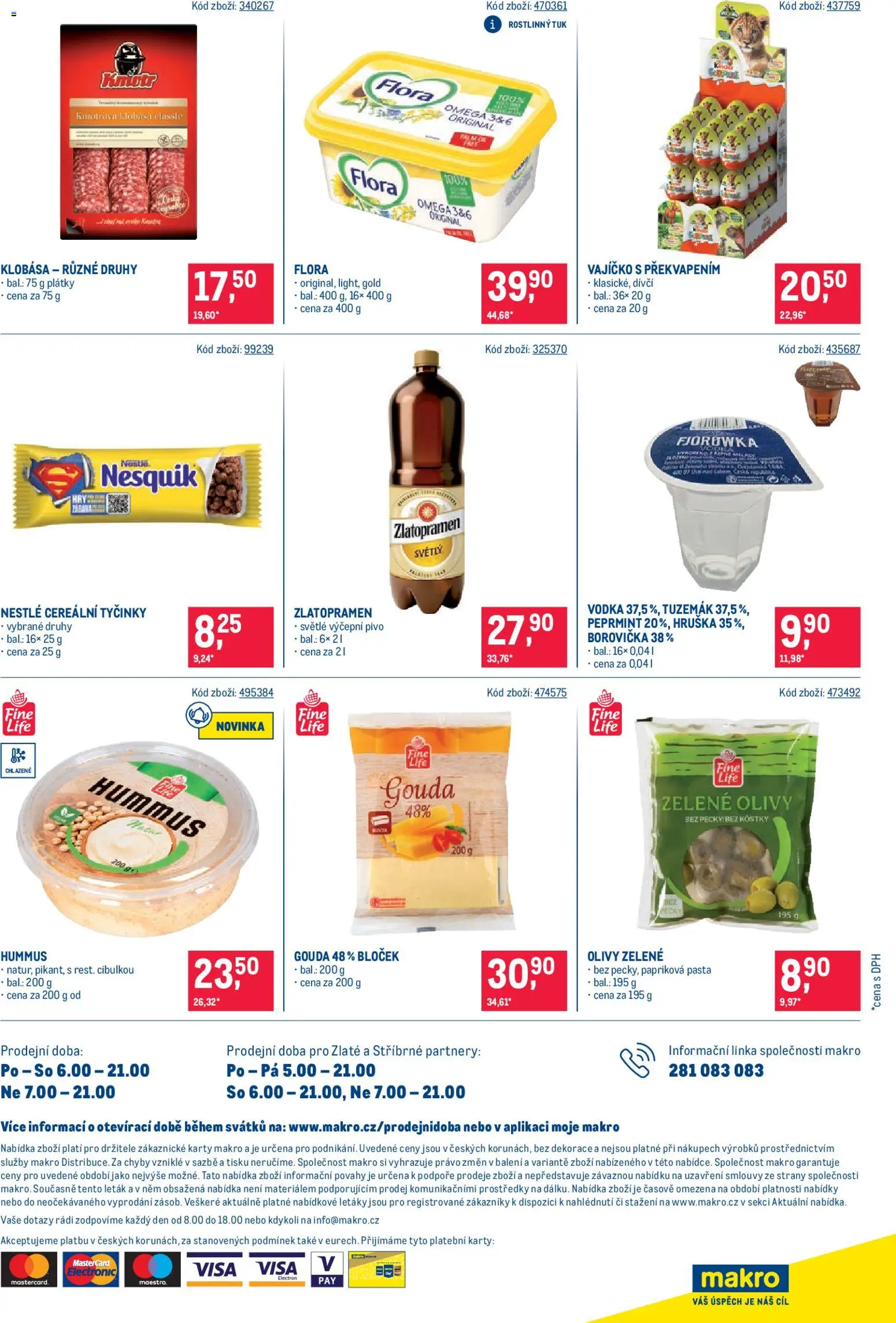 Makro leták - Maloobchod od 22.10.2025 | Strana: 16 | Produkty: Pivo, Omega, Klobása, Kostky