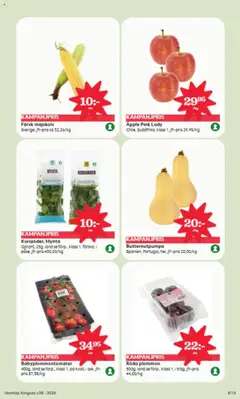 Hemköp reklamblad aktuell från 15.09.2025 | Sida: 6 | Produkter: Majskolv, Äpple, Mynta, Koriander