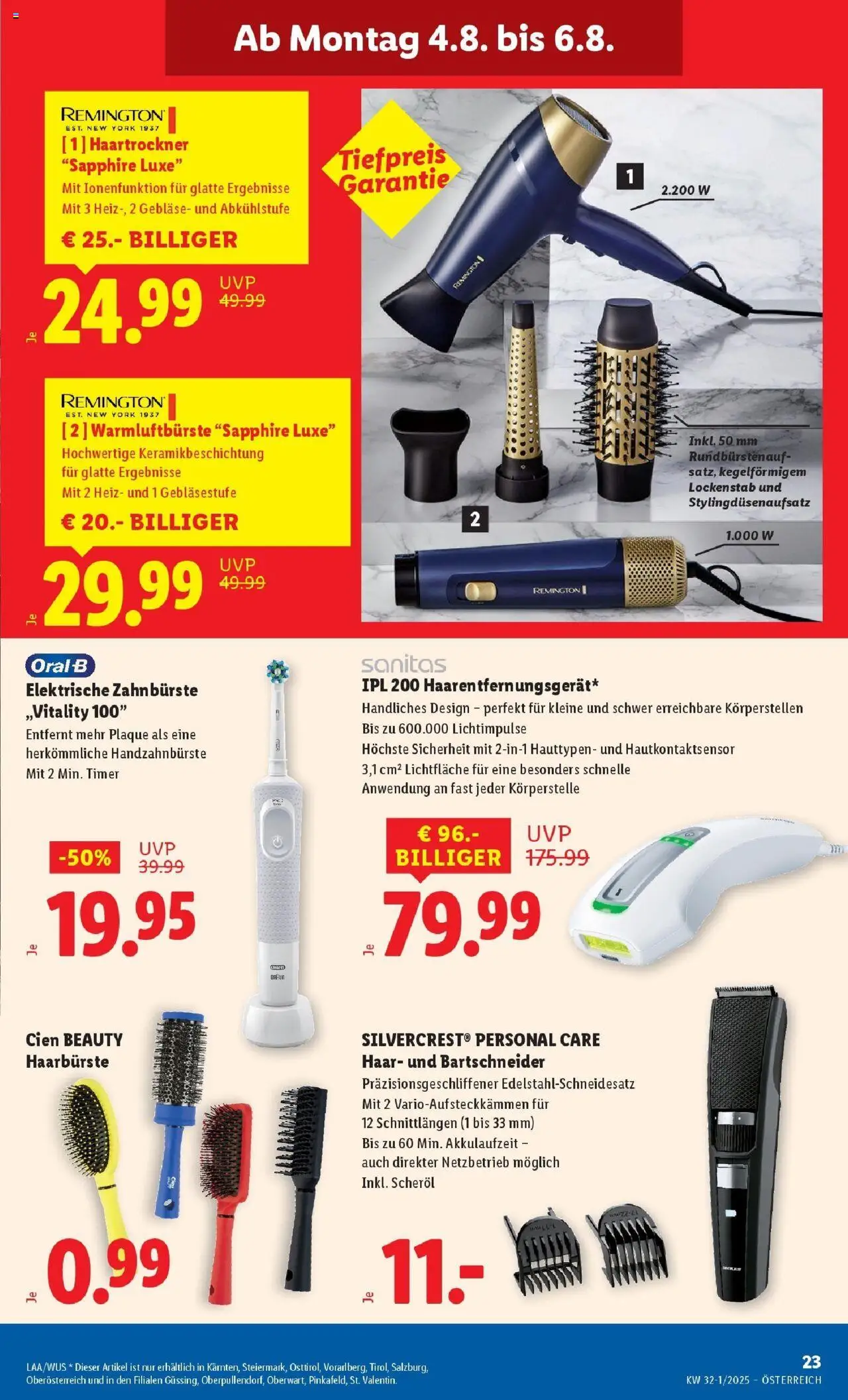 Lidl Flugblatt - Salzburg, Dornbirn, Jenbach gültig ab 31.07.2025 | Seite: 27 | Produkte: Lockenstab, Haartrockner, Elektrische zahnbürste, Zahnbürste