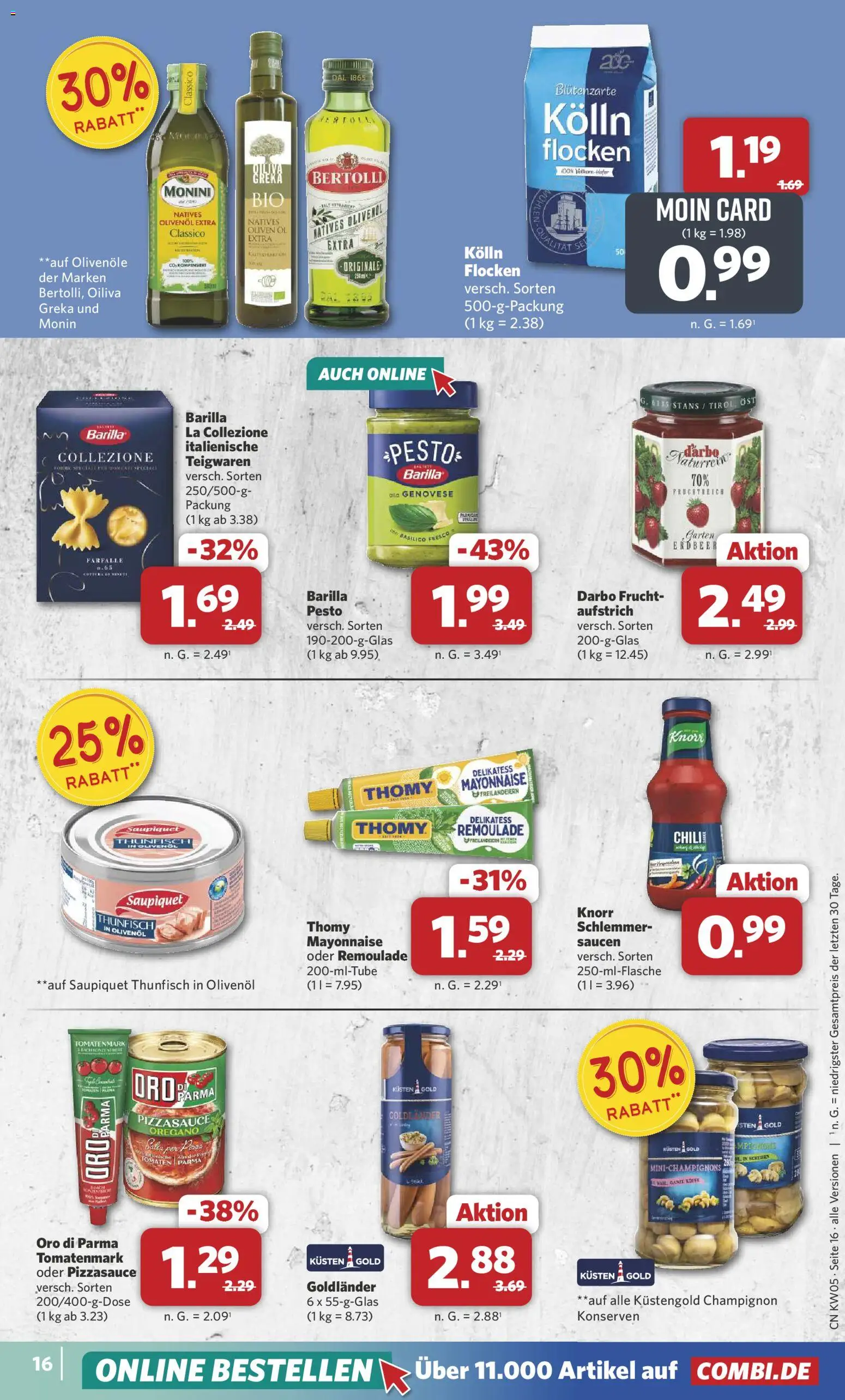 Combi Prospekt 	 – gültig ab 26.01.2026 | Seite: 16 | Produkte: Knorr, Oro di parma, Chili, Flocken